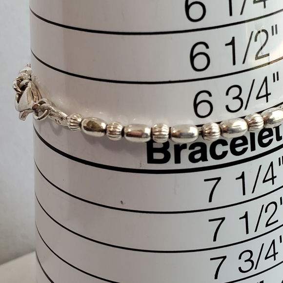 Sterling Round and Oval Bead Bracelet - Picture 4 of 16